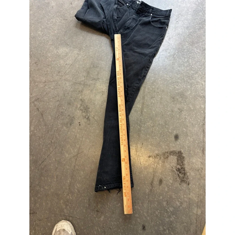 Vintage Anchor Blue Wide Leg Skate Jeans Black Size 31x32